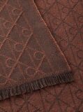 Brown Wool Blend Emblem Logo Scarf  Men