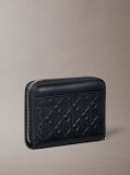 Black Soft Nappa Leather RFID Zip-Around Wallet  Women