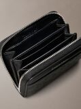 Black Soft Nappa Leather RFID Zip-Around Wallet  Women