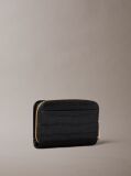 Black Leather Croc-Effect RFID Wallet  Women