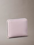 Pink Foil Logo Square Zip Wallet  Women