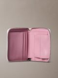 Pink Foil Logo Square Zip Wallet  Women