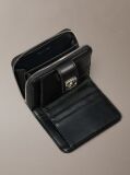 Black Quilted RFID Emblem Logo Wallet  Women
