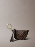 Καφέ Μίνι Charm Πορτοφόλι Τσάντας Με Emblem Λογότυπο  Γυναίκα
