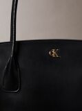Black Monogram Logo Hardware Tote Bag  Women