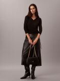 Black Monogram Hardware Shoulder Bag  Women