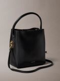 Black Monogram Logo Hardware Bucket Bag  Women