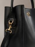 Black Monogram Logo Hardware Bucket Bag  Women