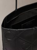 Μαύρο Τσάντα Tote Με Ανάγλυφο Μονόγραμμα  Γυναίκα