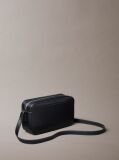 Black Embossed Monogram Logo Camera Bag  Women