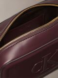 Red Embossed Monogram Logo Camera Bag  Women