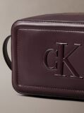 Red Embossed Monogram Logo Camera Bag  Women