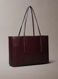 Red Allover Monogram Logo Tote Bag with Pouch  Women