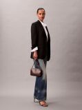 Red Allover Monogram Logo Camera Bag  Women