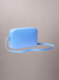 Blue Allover Monogram Logo Camera Bag  Women