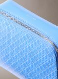 Blue Allover Monogram Logo Camera Bag  Women