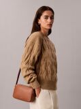 Brown Foil Logo Camera Bag  Women