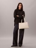 White Monogram Medium Work Tote Bag  Women