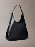 Black Monogram Hardware Curved Shoulder Bag  Women