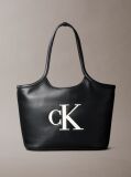 Black Signature Monogram Laptop Tote Bag  Women