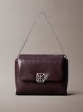 Red Padded Emblem Hardware Crossbody Bag  Women