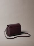 Red Padded Emblem Hardware Crossbody Bag  Women