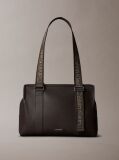 Brown Logo Strap Tote Bag  Women