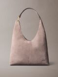 Brown Large Soft Suede Shoulder Bag  Women