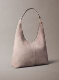 Brown Large Soft Suede Shoulder Bag  Women