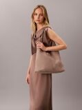 Brown Large Soft Suede Shoulder Bag  Women