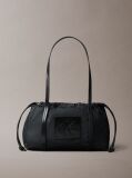 Black Embossed Monologo Satchel Bag  Women