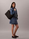 Black Embossed Monologo Tote Bag  Women