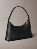 Black Foil Logo Small Shoulder Bag  Women