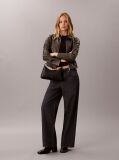 Black Foil Logo Small Shoulder Bag  Women