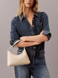 White Foil Logo Small Shoulder Bag  Women