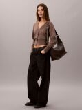 Brown Logo Strap Shoulder Bag  Women