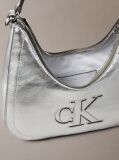 Silver Metallic Monogram Crossbody Shoulder Bag  Women