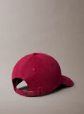 Red Emblem Monogram Logo Baseball Cap  Women