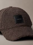 Brown Sherpa Baseball Cap  Women