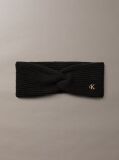 Black Wool Blend Soft Twist Headband  Women