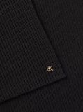 Black Wool Blend Monogram Scarf  Women