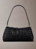 Black Rouched Shoulder Bag  Women