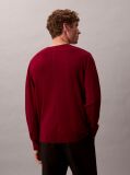 Red Merino Wool Classic Sweater  Men