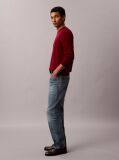Red Merino Wool Classic Sweater  Men