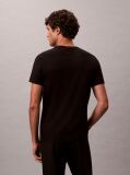 Μαύρο Κοντομάνικο T-Shirt Από Ελαστικό Βαμβάκι Και Slim Γραμμή  Άνδρας