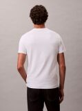 Λευκό Κοντομάνικο T-Shirt Από Ελαστικό Βαμβάκι Και Slim Γραμμή  Άνδρας