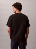 Black Short Sleeve Stretch Pique Nano Easy Tee  Men