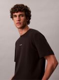 Black Short Sleeve Stretch Pique Nano Easy Tee  Men