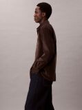 Brown Corduroy Relaxed Button-Down Shirt  Men