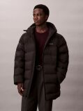 Black Channelled Down Puffer Coat  Men